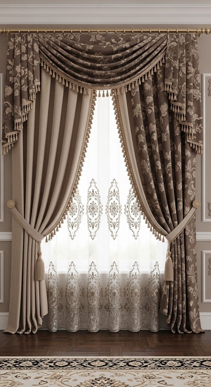 Floral heavy curtain good for events